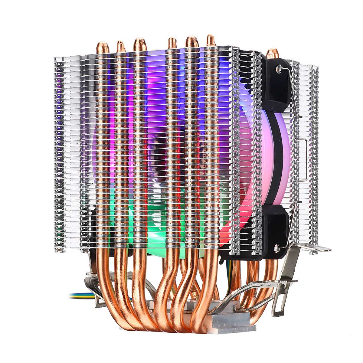 CPU Cooler Fan Heatsink 2/4/6 Copper Heatpipe 3/4Pin RGB Fan Cooler For Intel 775/1150/1151/1155/1156/1366 and AMD All Platforms: Type 4 6pipe4pin1fan