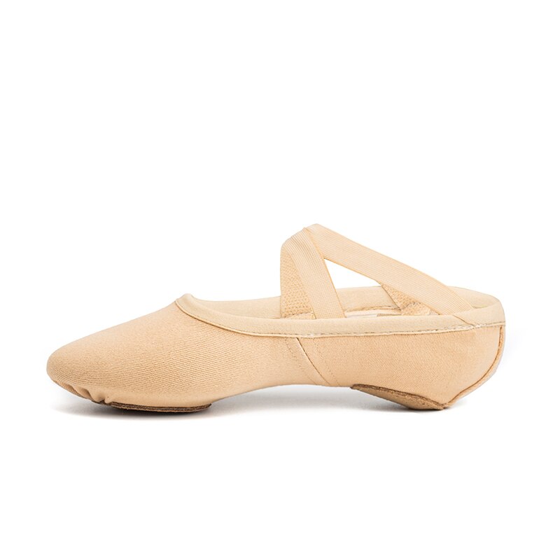 Sansha-zapatos de Ballet para adultos, zapatillas de Ballet con correa elástica de lona elástica con cordón, zapatos de baile para niñas y hombres, M007: Light Tan / 11
