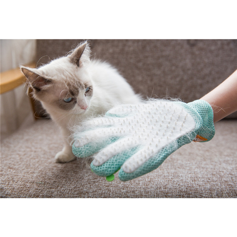Los Fick Hundesalon Handschuhe für Katzen Hunde Haustier Pinsel Handschuh für Katze Hund Haar Entferner Bürste Hund Deshedding Reinigung kämme Massage