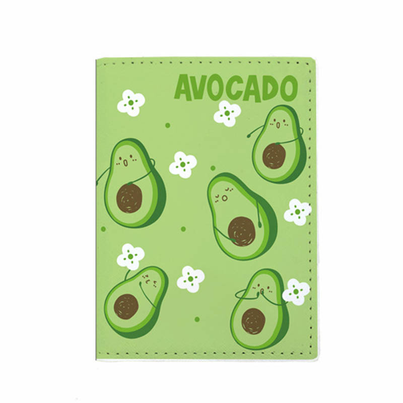 Leuke Avocado Passport Covers Holder Vrouwen Mannen Zakelijke Pu Lederen Id Bankkaart Opslag Wallet Purse Case Reizen Accessoires: 11