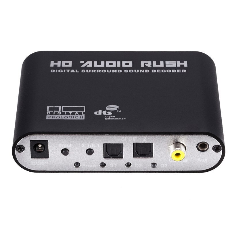 Audio Gear DTS AC-3 6CH Digital Audio Converter LPCM to 5.1 Analog Output 2.1 Digital Audio Decoder for DVD PC