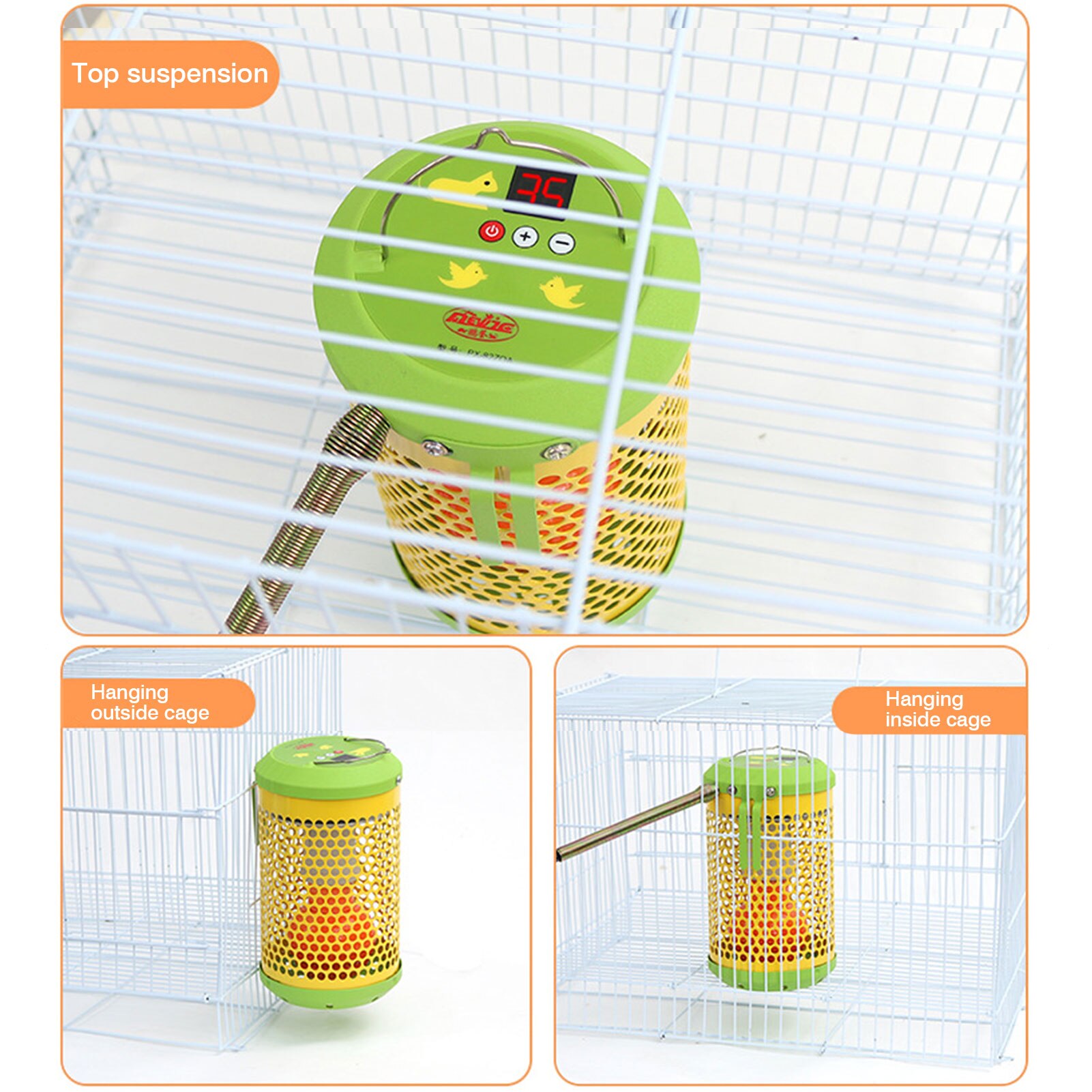 Lámpara de calefacción para gatos domésticos y perros, calefactor de aves cálido para invierno, antiincrustante, Control remoto para mascotas pequeñas