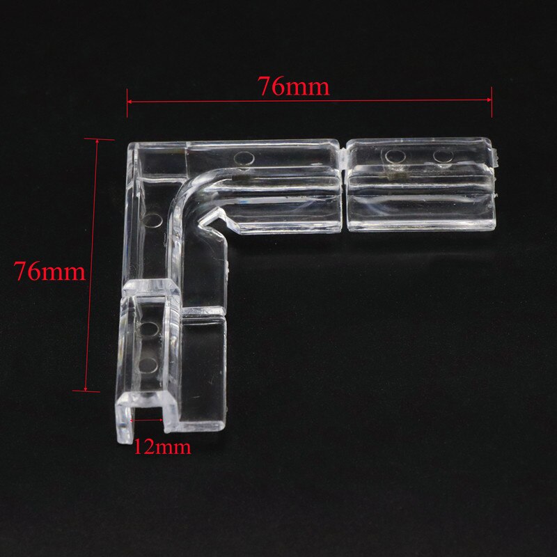 Couvercle en verre acrylique PMMA 5mm 6mm 8mm 10mm 12mm, Clip de Support solide, protecteur d&#39;angle en verre pour Aquarium 2 ~ 4 pièces: 12mm / 4Pcs