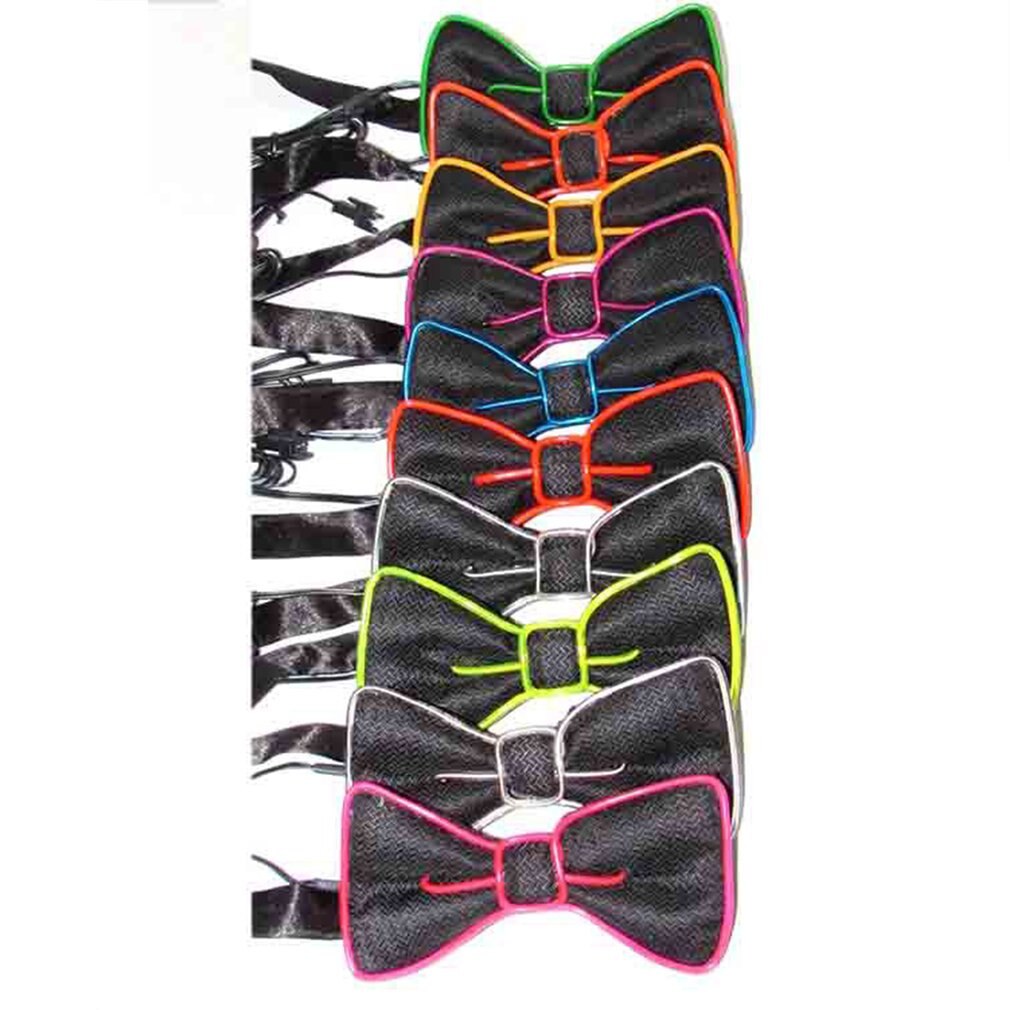 Mannen Led Draad Knipperlicht Up Strikje Lichtgevende Bow Tie Stropdas Voor Mannen Club Wedding Dance Party Kerst jaar
