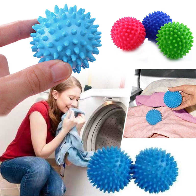 Plastic Natuurlijke Wasmachine Droger Ballen Geen Chemische Verzachten Stof Kleren Wassen Reiniging Wasserij Bal Willekeurige Kleur Twee Maten kiezen