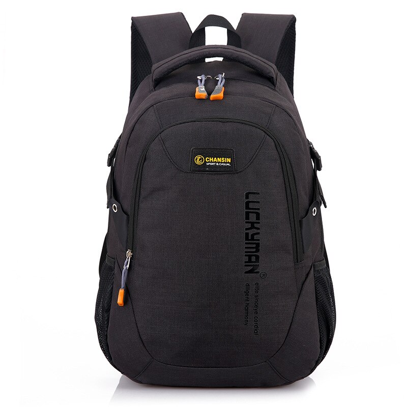 Men's Backpack Bag Male Polyester Laptop Backpack Computer Bags High School Student College Students Bag Male: Black