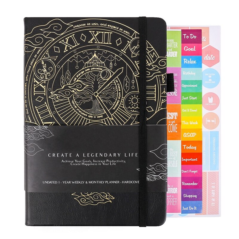 Hourly Schedule Edition Deluxe Weekly &amp; Daily Organizer with Time Slots Time Management Appointment Book: black