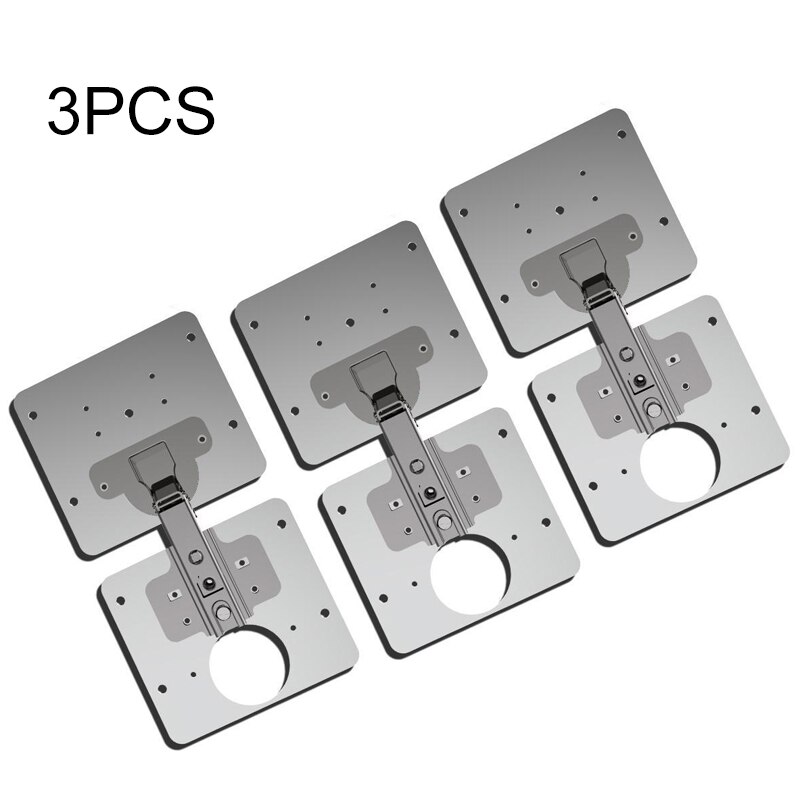 1/3Pcs Scharnier Reparatie Plaat Voor Meubels Lade Venster Roestvrij Stalen Plaat Reparatie Accessoire DFDS889: 3pcs