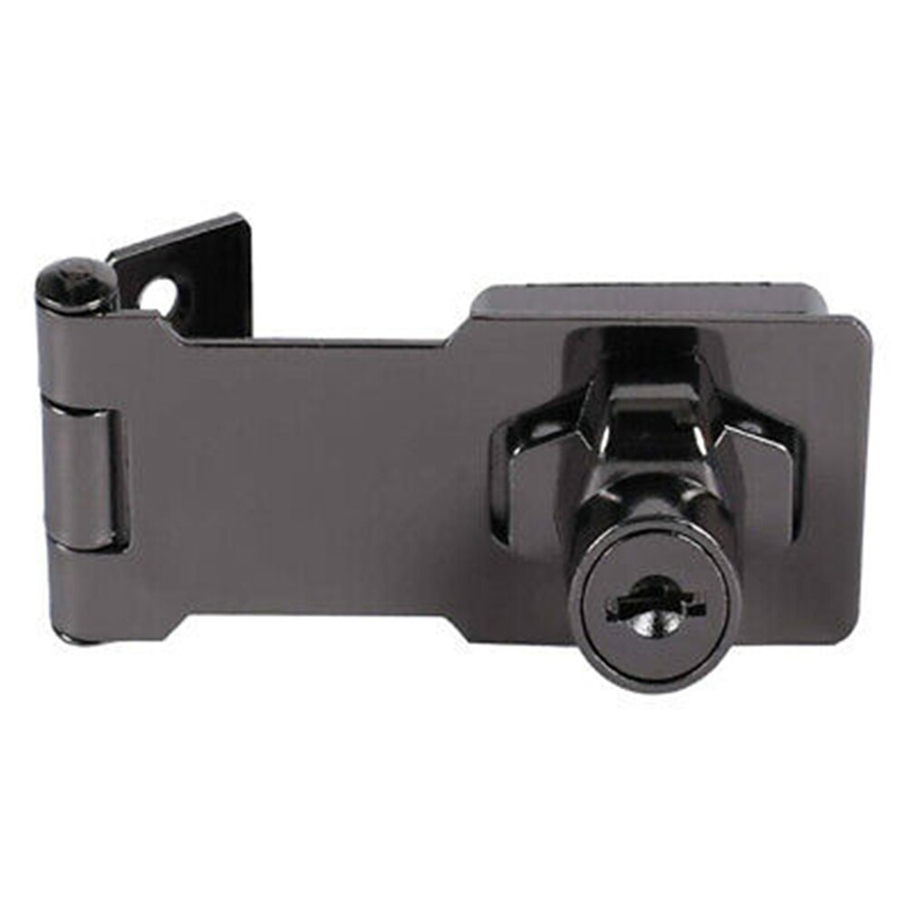 3in Black Locking Hasp And Staple With Keys Padlock Garage Heavy Duty Lock With Keys Cupboard Shed Padlock Set Hardware