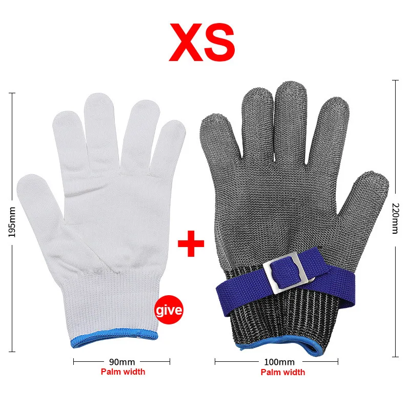 Gant métallique en maille Anti-coupure, sécurité, résistant aux coups de couteau, fil d'acier inoxydable, maille métallique, protection de boucher, gants résistants aux coupures: YELLOW