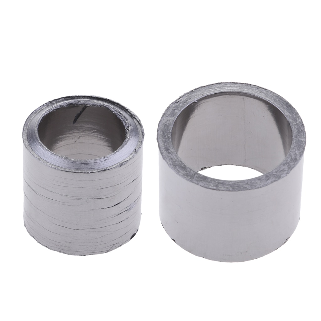 Junta de escape para motocicleta, anillo de sellado de fibra, 2 paquetes