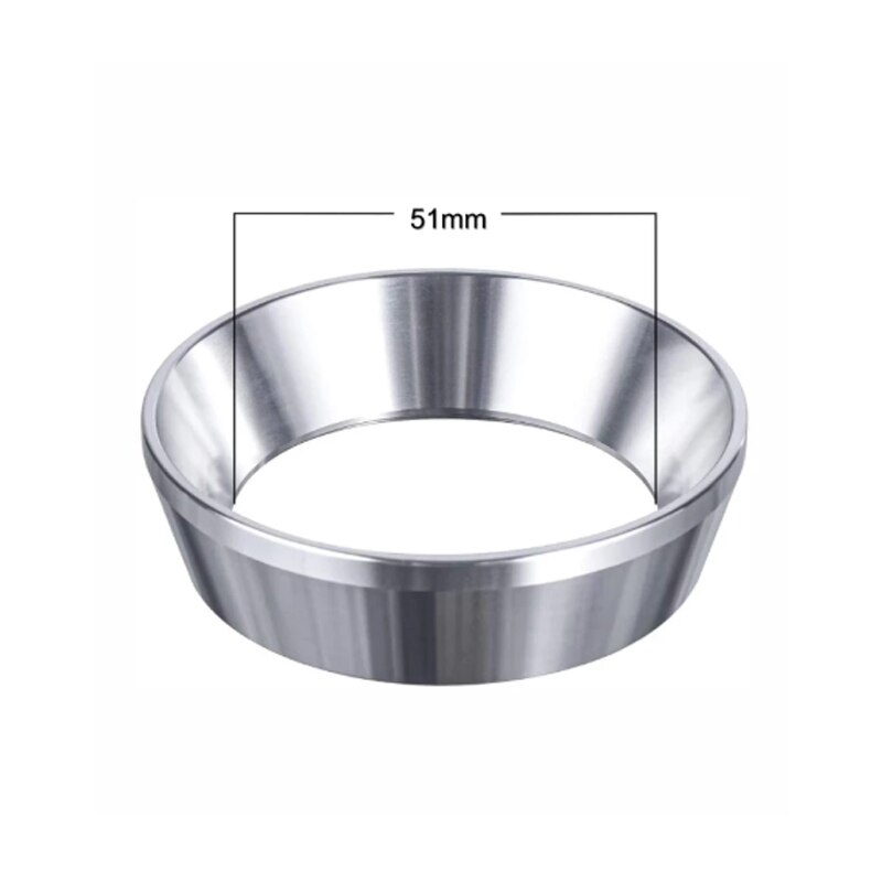 HiBREW 51mm/58mm stainless steel dosing funnel Coffee Dosing Ring: 51mm Powder Ring