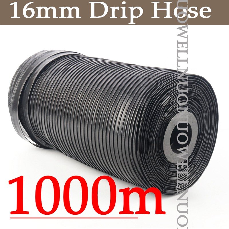 10 ~ 80m 0.2mm tjocklek 16mm bevattning droppslang jordbruksbevattning vattning spara dropptejp enkelbladig labyrintslang