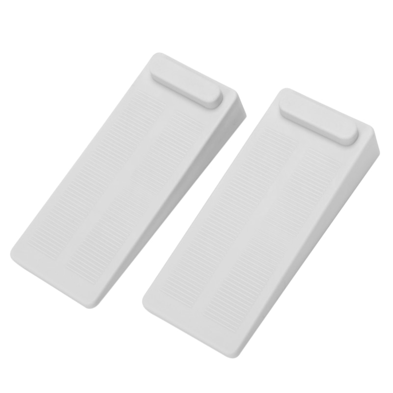 2 Pcs Rubber Door Stop Wedge Gray for Wood Tile Floors