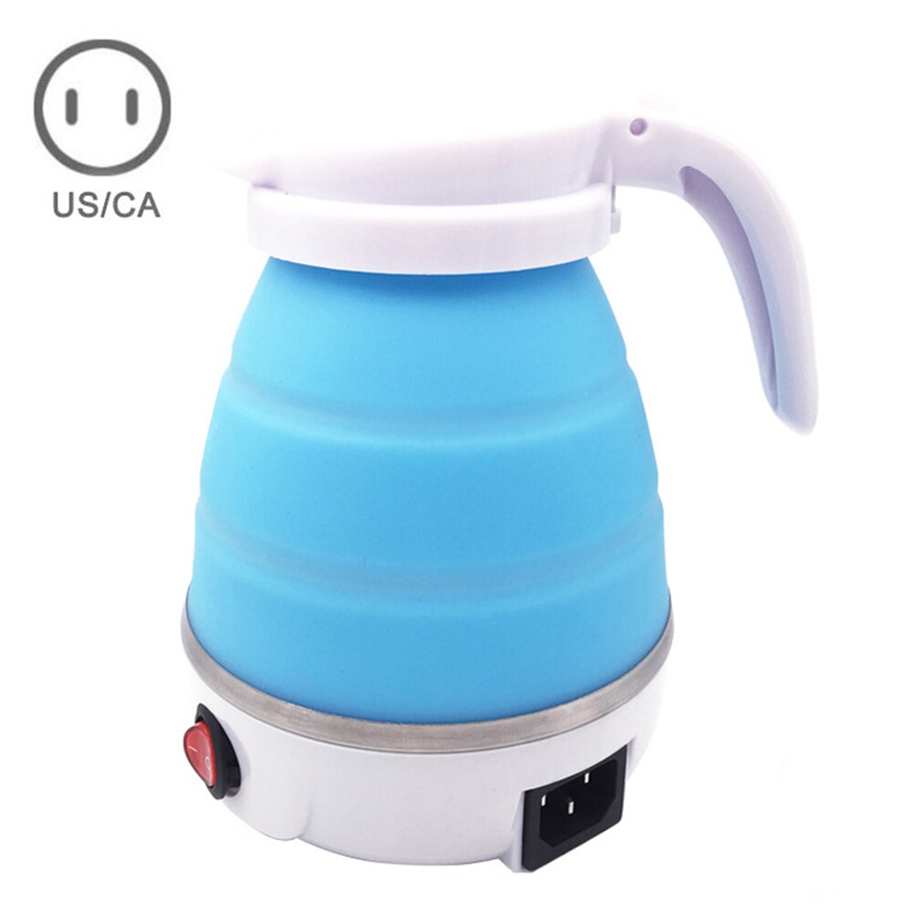 Faltbare Wasserkocher Wasser flasche Reise Hause Automatische Energie aus Mini Handheld Elektrische Wasser wasserkocher küche @ LS: Blau uns Stecker