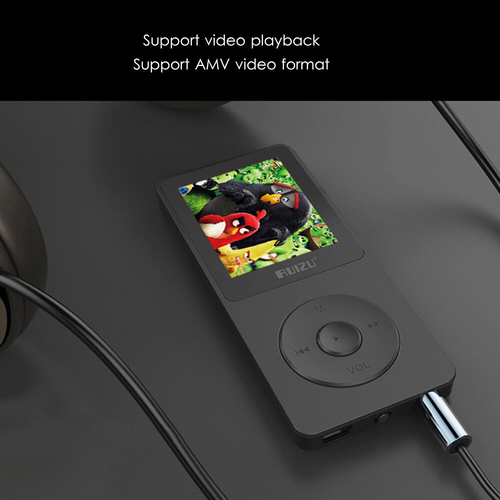 Mp3 speler RUIZU X02 MP3 muziekspeler sleutel mp3 Micro SD card 64GB wedstrijd PLAYFX AVI WMA JPG BMP TXT WAV tft-scherm 20 talen