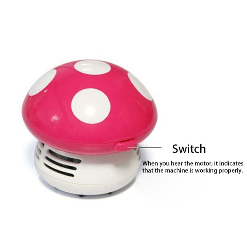 Household Cute Mushroom Shape Vacuum Cleaner Mini Desk Vacuum Cleaner Smart Handheld Keyboard Cleaner Tabletop Sweeper