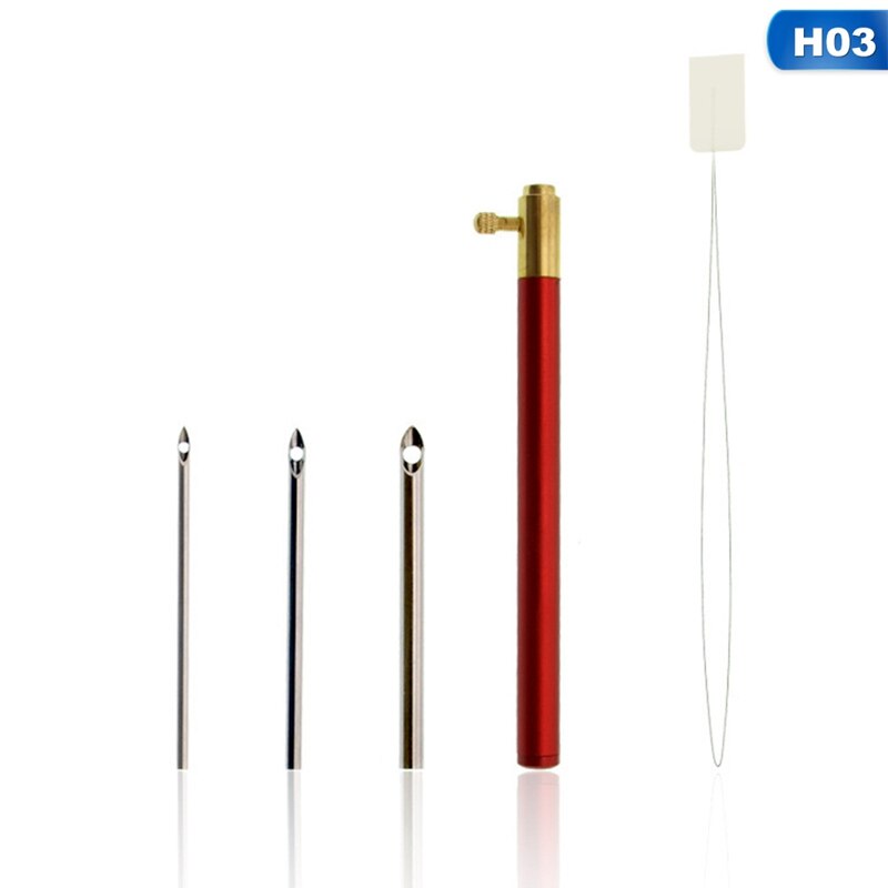 Para bordado de Metal punzón aguja hecha a mano para DIY bordado Cruz Stich costura conjunto de herramientas con tubo: C