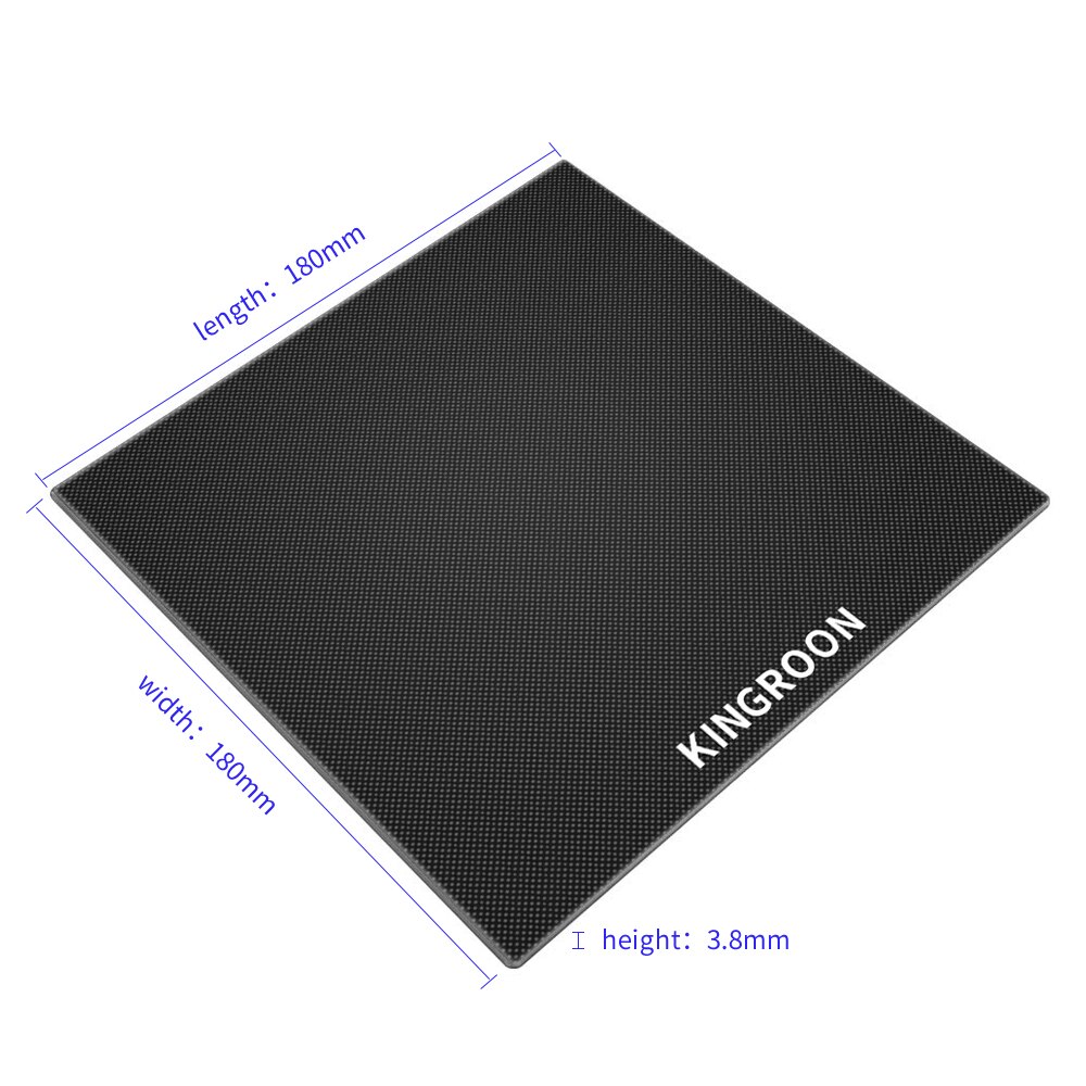 Kingroon KP3S 3D Printer Pei Warmte Bed Magnetische Film Glas Plaat Ultra-Base Bed Afdrukken Platform Glazen Plaat 180X180mm: Ultraglass