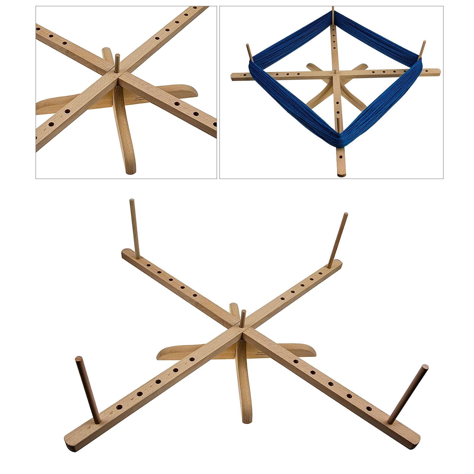 Wooden Swift Yarn Thread Fiber String Wool Winder Holder Umbrella Hand Knitting Craft Tools For Patchwork DIY Accessories