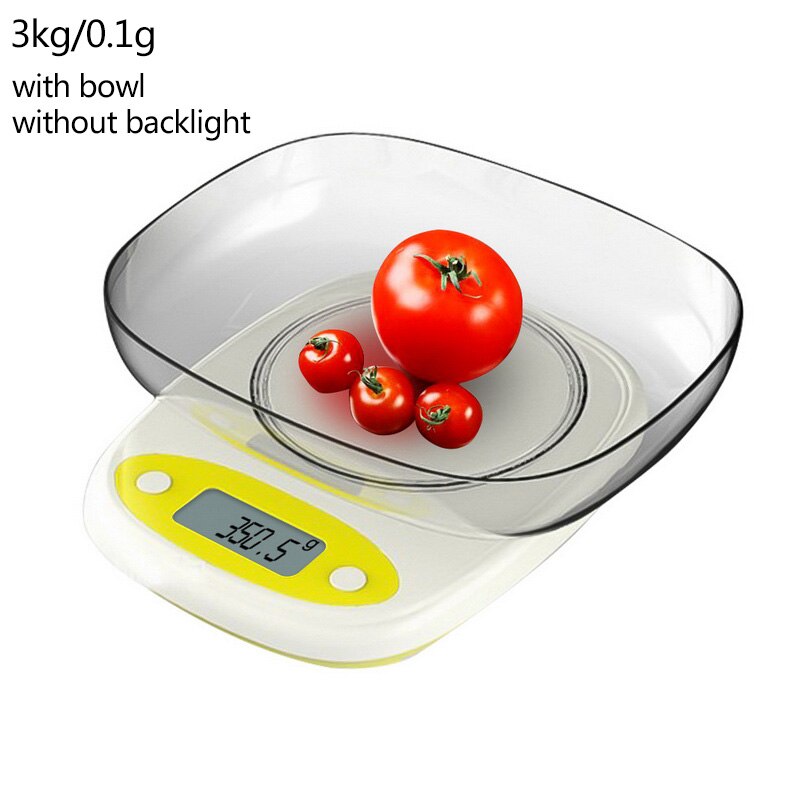 7kg/3kg 0.1/1g Kitchen Scale High Precision Mini LCD Digital Display Scale Gram Weighing Jewelry Food Measure Scale With Bowl