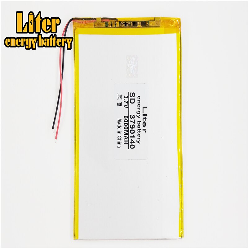 Grote Capaciteit 3.7V Tablet Batterij 6000Mah Elk Tablet Universele Oplaadbare Lithium Batterijen 3790140