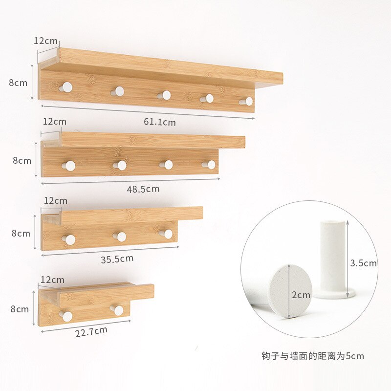 Estante de madera para pared, tablero de partición de hierro para dormitorio, estante de almacenamiento colgante montado en la pared, gancho para decoración del hogar, sala de estar