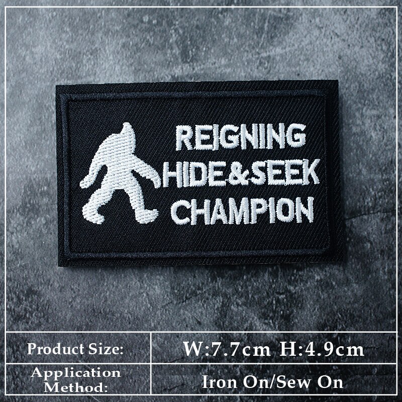 Black And White Text DIY Cloth Iron On Embroidered Badges Patches For Clothes Stickers Humorous Sentence