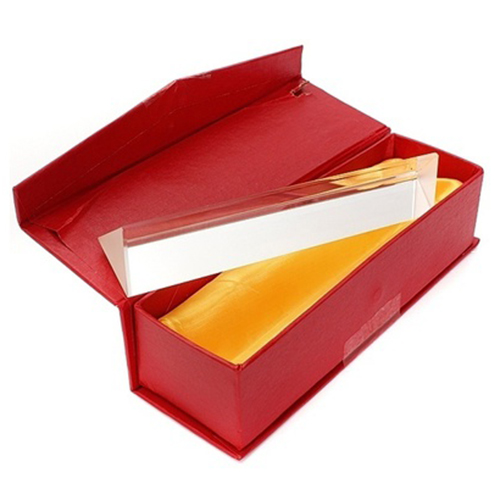 15cm x 3cm Regenboog Optical Glass Triple Driehoekig Prisma Natuurkunde Onderwijs Lichtspectrum met Geschenkdoos