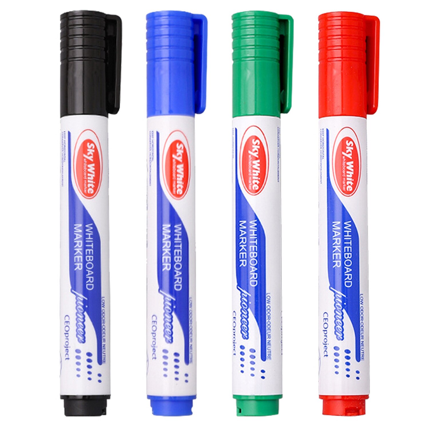 4pcs/set Whiteboard Pen Set Erasable Marker Pen for White Board Glass Kids Drawing Office Meeting School Teacher