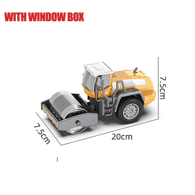 Legering Techniek Auto Vrachtwagen Speelgoed Voor Jongens Xmas Verjaardag Bulldozer Graafmachine Heftruck Voertuigen Kinderen Onderwijs Speelgoed Juguetes: Road Roller