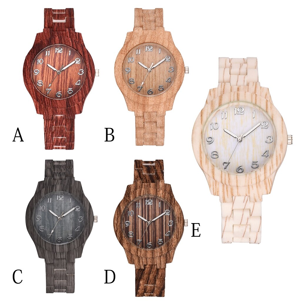 Luxe Horloges Vrouwen Houtnerf Eenvoudige Quartz Horloge Dames Eenvoud Retro Mannen Klok Relogio Mujer Masculino