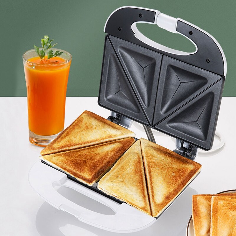 750W Home Automatic Double Heating Toaster Breakfast Sandwich Toaster Toastie Maker US Plug