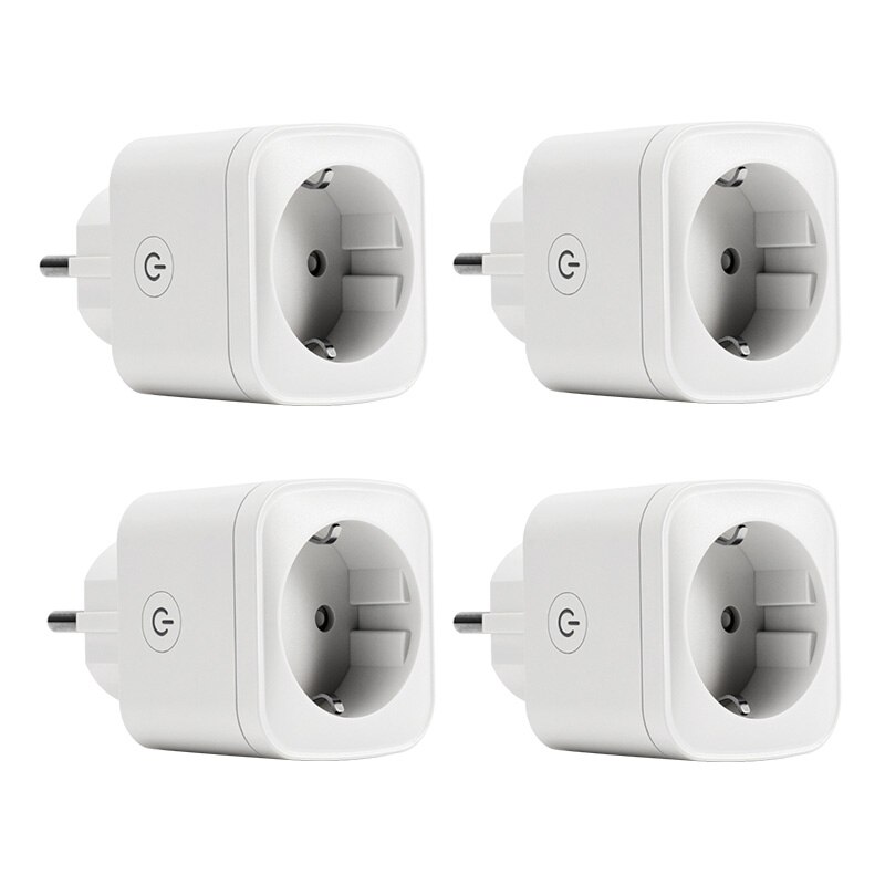 WiFi Smart Wireless Plug EU Adaptor Remote Control Power Energy Monitor Outlet Socket Alexa Google Home Tuya Home Accessories: 4 pieces