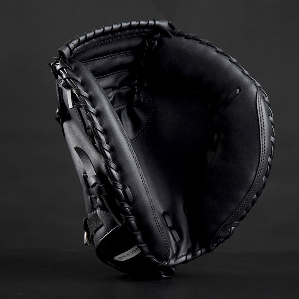 Fdbro Verdikte Pvc Imitatie Lederen Softbal Honkbal Handschoenen Catching Handschoenen Honkbal Catcher Handschoenen Professionele Training: Black