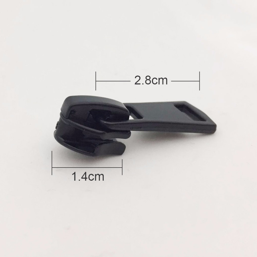 5pcs 5# Anti-loading Waterproof Zipper Sliders Reverse Installation for Invisible Nylon Zip Bag Jacket Zip Head Pull DIY sewing