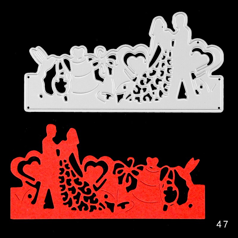 DIY Romantic Wedding Decoration cutting dies stencils embossing card for scrapbooking card album decorative metal crafts.