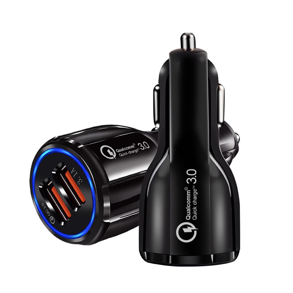 3.1A Draagbare Qualcomm Telefoon Snellader 2 Port Usb Car Charger Quick Charge 3.0 Autolader Dual Usb