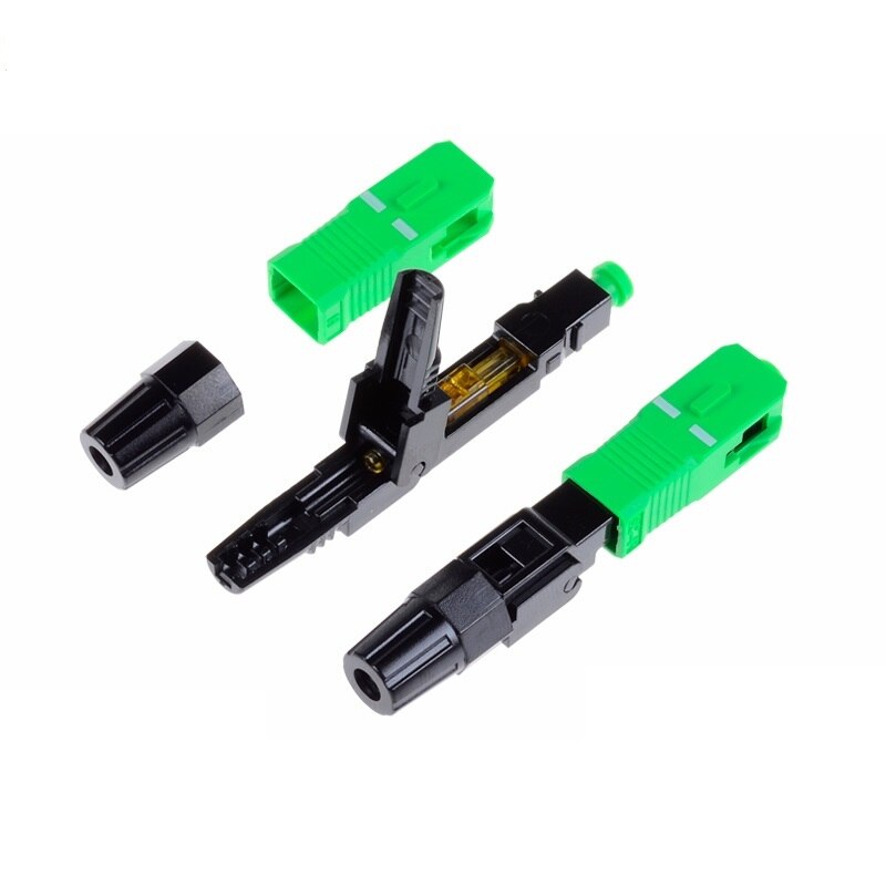 50Pcs Sc Apc Ffiber Optic Sc Apc Single-Mode Snelle Connector Sc Apc Ftth Glasvezel Quick Connector