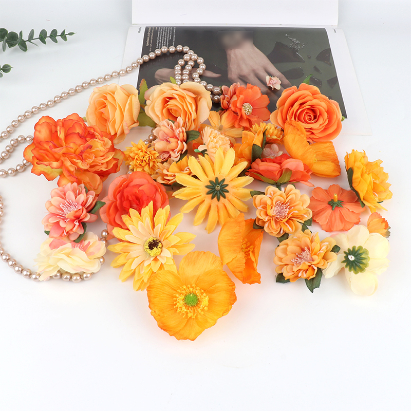 20 piezas cortina de flores flotantes artificiales para decoración de fotos de boda Material de flores Diy suministros para manualidades cortina de línea de puerta de casa: Verde