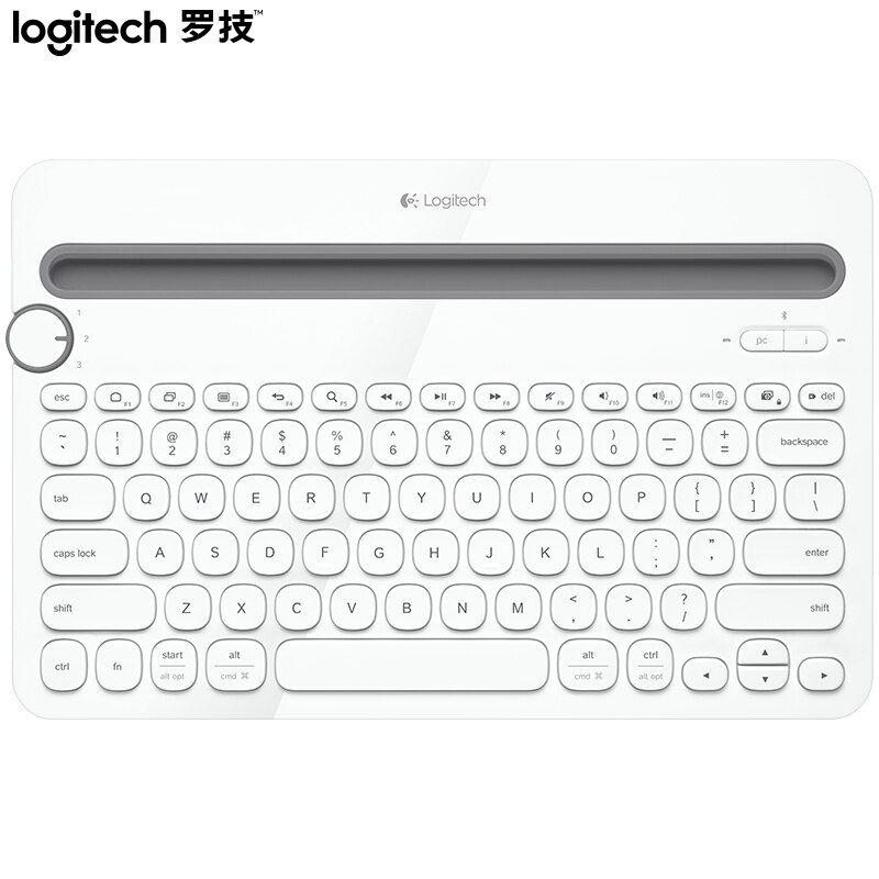 Logitech K480 Wireless Bluetooth Keyboard Supports Android Apple Phones, Computers, Tablets, iPad Notebooks, And Computers.: White