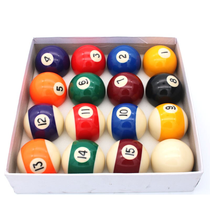 16 pièces/boîte 57.2mm billard jeu de boules de piscine avec impression de petite taille à vendre