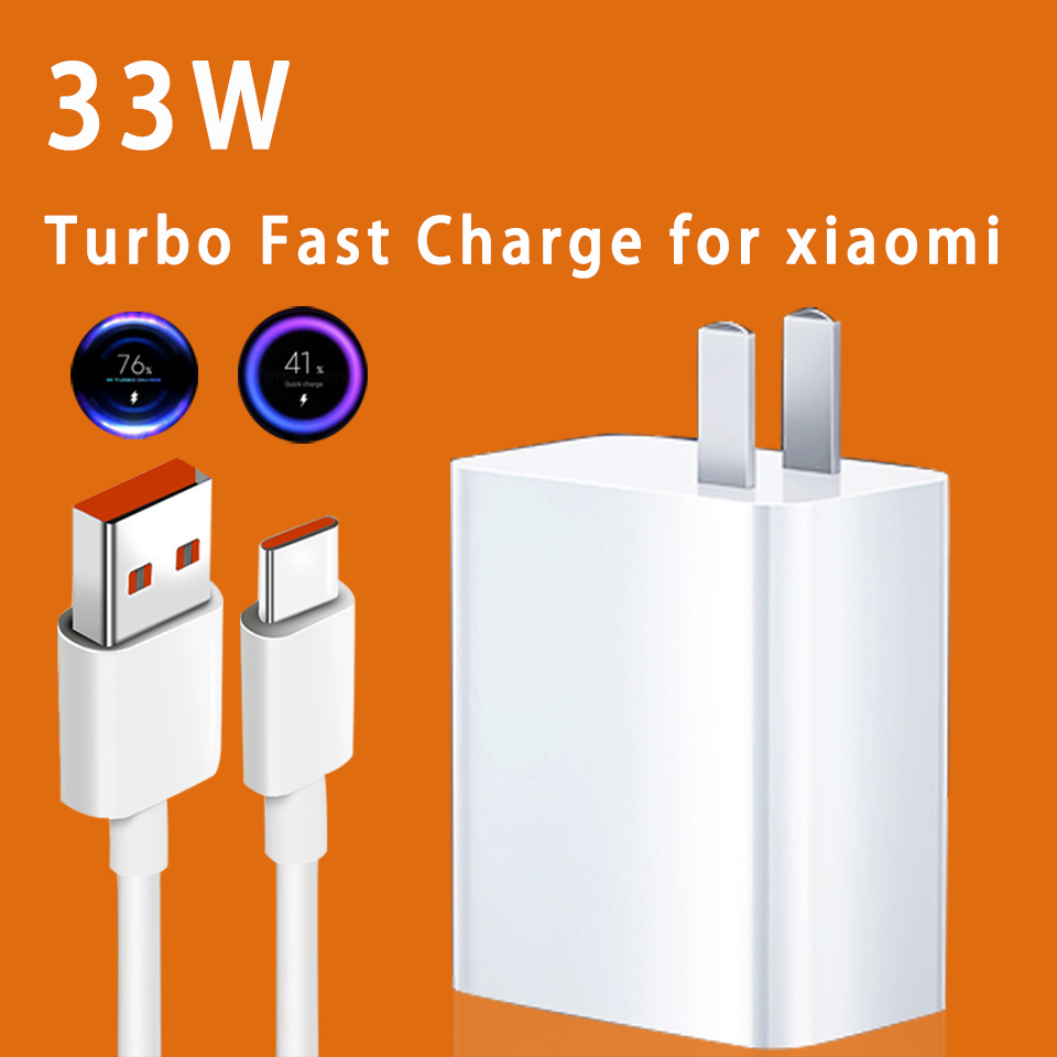33w Turbo Ladegerät Für Xiaomi Pad 5 Redmi Hinweis 10 EU QC 3,0 Schnelle Lade Telefon Ladegerät Kabel Für poco X3 NFC M2 Pro Mi 10T 5G 11X