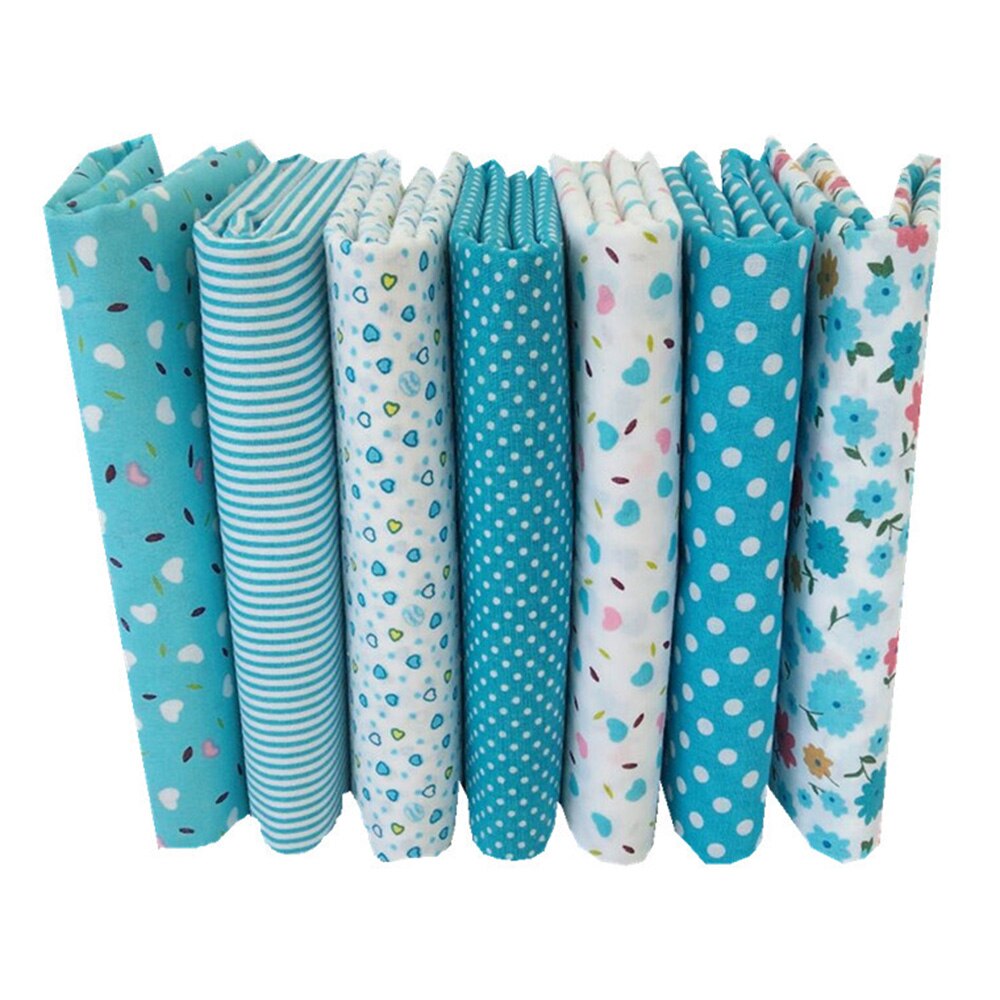 7pcs DIY Craft Sewing Square Floral Cotton Fabric Patchwork Cloth Set Random 25*25cm 50*50cm Tela Para Hacer Mascarillas