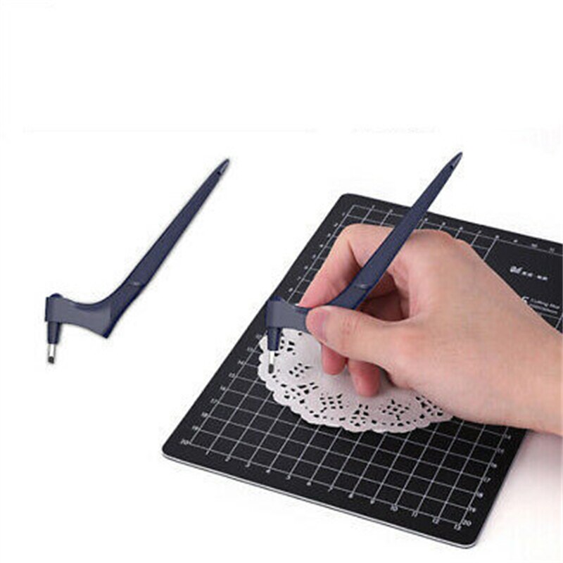 DIY Art Cutting Tool Craft Cutting Kinfe with 360 Steel Rotating Blade Safety Cutter Paper Knife with 3pcs Blades Cutting Pen