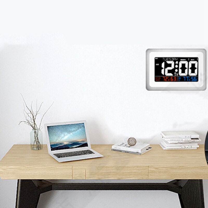 Digital Alarm Clock for Charging Snooze Function, Timer, Sound Control Function, World Time Pattern, Month Date & Temperature Di