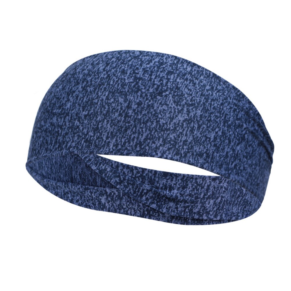 Unisex Elastische Yoga Hoofdband Sport Zweetband Fitness Bandage Running Haarband Absorberen Zweet Haarband Accessoires: 1PC Dark Blue
