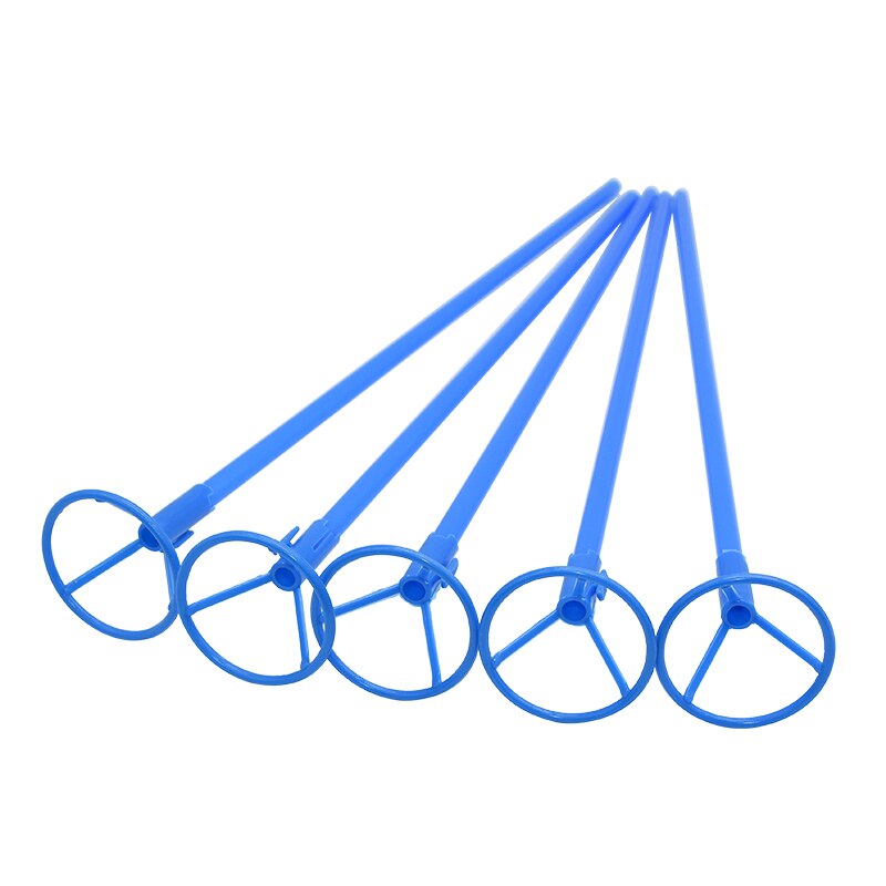 Porte-ballons en aluminium 5/10 pièces, porte-ballons en plastique avec tasse, accessoires, tiges en PVC pour décorations de fête d&#39;anniversaire et de mariage: Blue / 10pcs