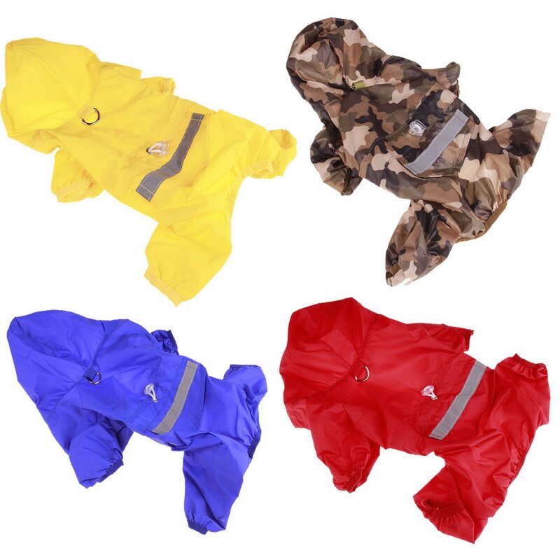 6 Maten Waterdichte Acryl Hond Regen Jas Reflecterende Kleding Voor Hond Regen Dag Solid Dunne Hond Jas Huisdier levert