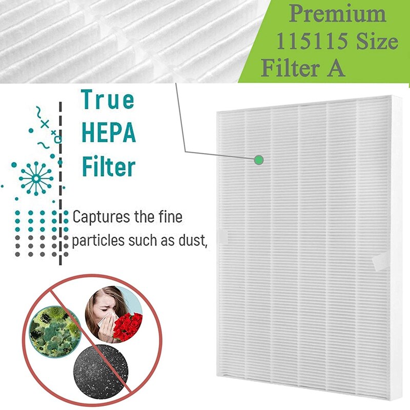 2 Tuur Hepa Filters + 10 Carbon Vervanging Filters Voor Winix 115115 Filter Een Maat 21 Voor Winix C535 P300 5500 5300